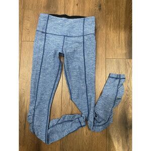 Lululemon Leggings‎ Womens Run: Turn Around Tight Heathered Rugged Blue *Read